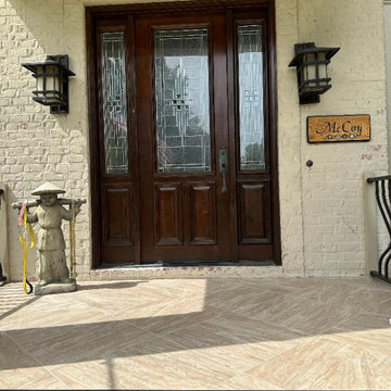 MCCOY- EXTERIOR : TILED PORCHES & FRONT DOOR ENTRANCE - AFTER PICTURES