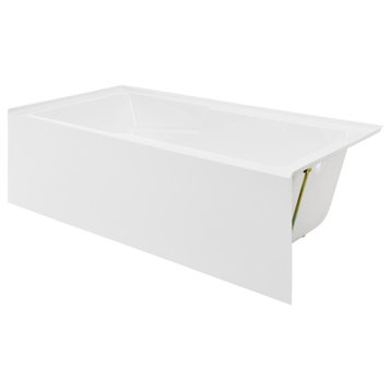 Voltaire 72"x36" Right-Hand Drain Alcove Bathtub With Apron and Armrest