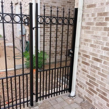 Iron Fence with dog bars