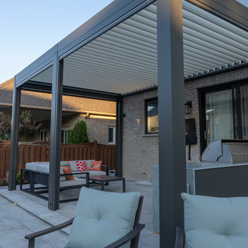 2024 Project Gallery- Fire Feature and Aluminum Pergola