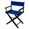 Wide 18" Director's Chair With Black Frame, Royal Blue Cover