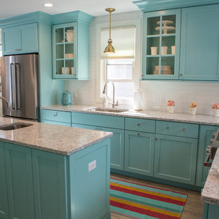 75 Beautiful Kitchen With An Undermount Sink And Turquoise
