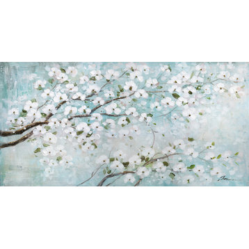Abstract cherry blossom - Oil Painting Print on Wrapped Canvas, Wall art, 20x40