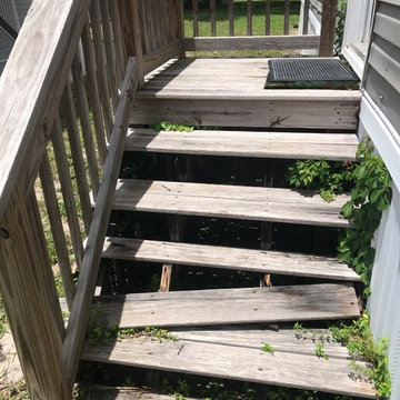 Mobile Home Stairs Before