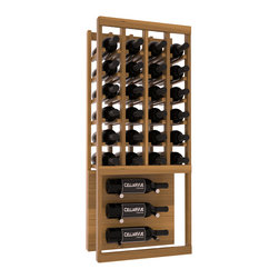 Wine Racks America - CellarVue Redwood Showcase Wine Rack, Unstained, Oak Stain, S - Wine Racks