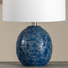 Tide Blue Ceramic Fish Lamp