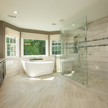 A Modern Spa Like Master Bathroom in McLean VA
