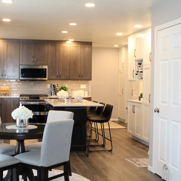 Stunning Kitchen Transformation Done in Ebony, White and Shale Colors