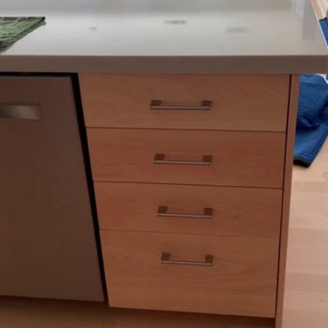 Tesar Redondo Beach Solid Maple Natural Modern Custom Kitchen Cabinets
