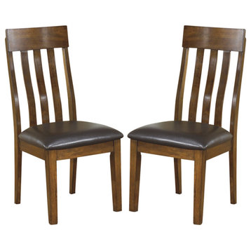 Ralene Upholstered Side Chair in Medium Brown (Set of 2) D594-01