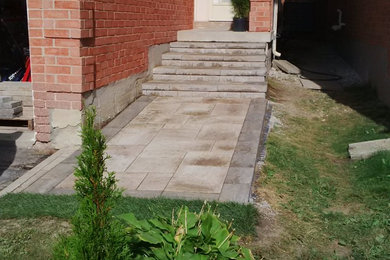 Front entry steps/walkway, rear patio
