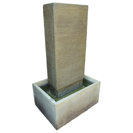 Green Cement Ripple Fountain