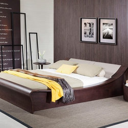 GENEVA CONTEMPORARY PLATFORM BED W/ LIGHTS - Platform Beds
