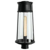 Norwell Lighting 1247-MB-CL Cone - 1 Light Outdoor Post Lantern In Modern Style