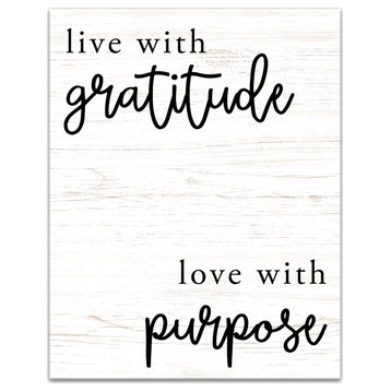 Live WIth Gratitude Love With Purpose 11 x 14 Canvas Wall Art