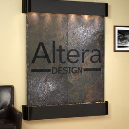Majestic River Wall Fountain with Logo - Indoor Fountains