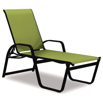 Aruba II 4-Position High Bed Chaise, Textured Black, Lime