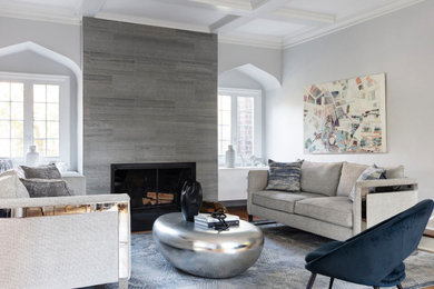 Living room - contemporary living room idea in New York