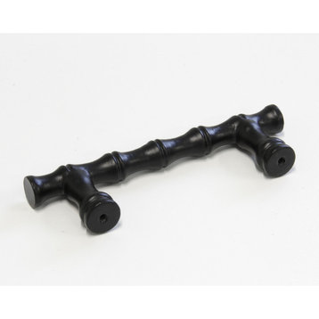 RCH Traditional Iron Handle Pull, Matte Black, Black, 3 3/4 Inch