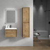 Aurora 24'' Wall Mounted Modern Bathroom Vanity, White Oak