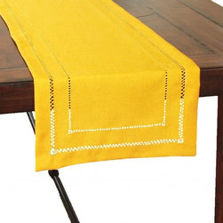 Xia Home Fashions - Double Hemstitch Easy Care Table Runner, 14"x72" - Table Runners