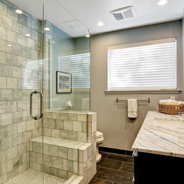 Bathroom with Marble Tile
