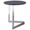 Toro End Table Stainless Steel with Glass Top