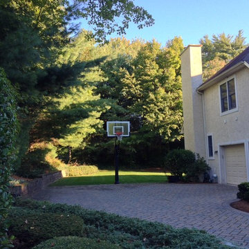 Emelito G's Pro Dunk Silver Basketball System on a 33x30 in Closter, NJ