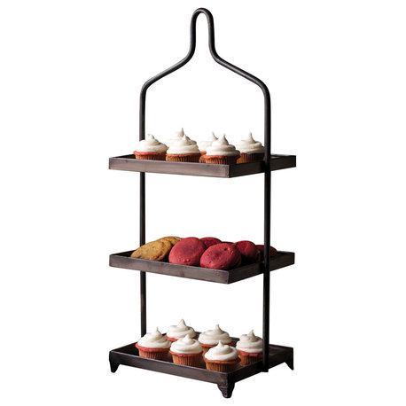 Square Metal Three Tiered Display 10" X 12"