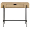 Contemporary 1-Drawer Wood Entry Table - Oak / Black