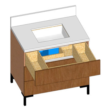 3-D Rendering of the Custom Vanity