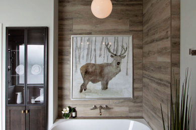 Inspiration for a transitional bathroom remodel in Kansas City