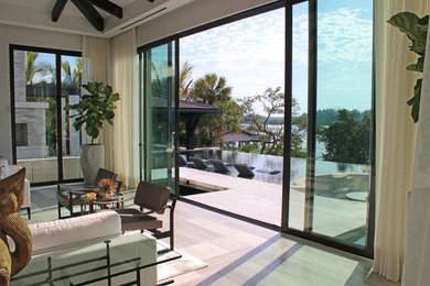 Inspiration for a living room remodel in Tampa