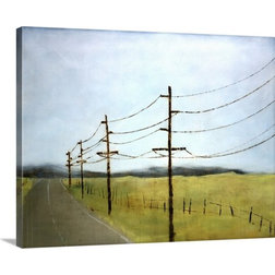 Transitional Prints And Posters Gallery-Wrapped Canvas Entitled Long Road, 36"x29"