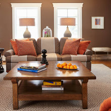 rugs for orange furniture
