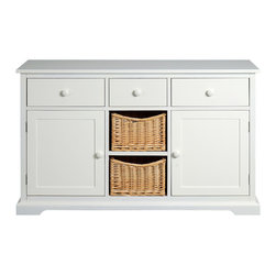 Farmhouse Painted Large Sideboard - Ivory - Kitchen And Dining Furniture
