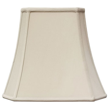 Royal Designs Rectangle Cut Corner Lamp Shade, Beige, 9x16x12.25