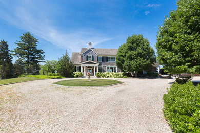 Photo of a beach style home in New York.