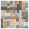 17.38"x17.38" Lumber Porcelain Floor/Wall Tile, Case of 8, Rustico