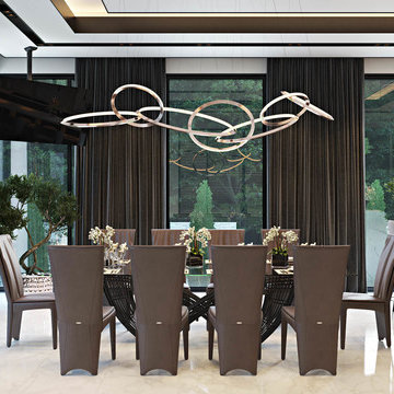 Diningroom with marble accents. California Project