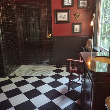 Black & White Checkered Bathroom Remodel
