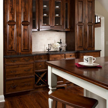 Antique white + dark stained wood accent pieces