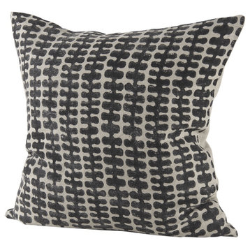 Light Gray And Black Throw Pillow Cover