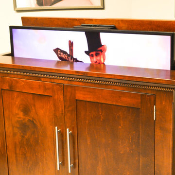 Automated TV Lift Cabinet in Solid Cherry (The Richmond)