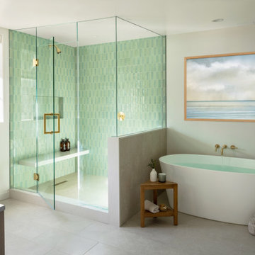 Contemporary Bathroom with Custom Millwork
