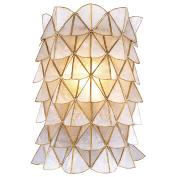 Flair 1 Light Wall Sconce, Oxidized Gold Leaf