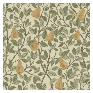 2999-13102 Pirum Pear Wallpaper in Yellow Gold Green Brown Colors