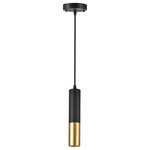 CWI LIGHTING - CWI LIGHTING 1015P2-1-129 1 Light Down Mini Pendant w Matte Black & Satin Gold - CWI LIGHTING 1015P2-1-129 1 Light Down Mini Pendant with Matte Black & Satin Gold finishThis breathtaking 1 Light Down Mini Pendant with Matte Black & Satin Gold finish is a beautiful piece from our Anem Collection. With its sophisticated beauty and stunning details, it is sure to add the perfect touch to your décor.Collection: AnemCollection: Matte Black & Satin GoldMaterial: Metal (Stainless Steel)Hanging Method / Wire Length: Comes with 72" of wireDimension(in): 11(H) x 2(Dia)Max Height(in): 83Bulb: (1)60W E12 Candelabra Base(Not Included)CRI: 80Voltage: 120Certification: ETLInstallation Location: DRYOne year warranty against manufacturers defect.