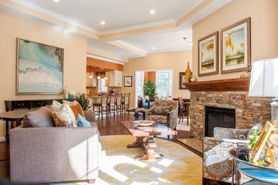 Living room - traditional living room idea in Boston