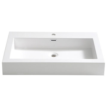 Fresca FVS8030 Livello 29-3/8" Acrylic Drop In Vanity Top - White